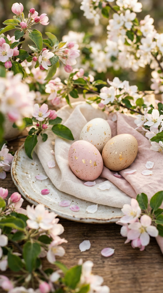 A multitude of painted Easter eggs. Visual aesthetics